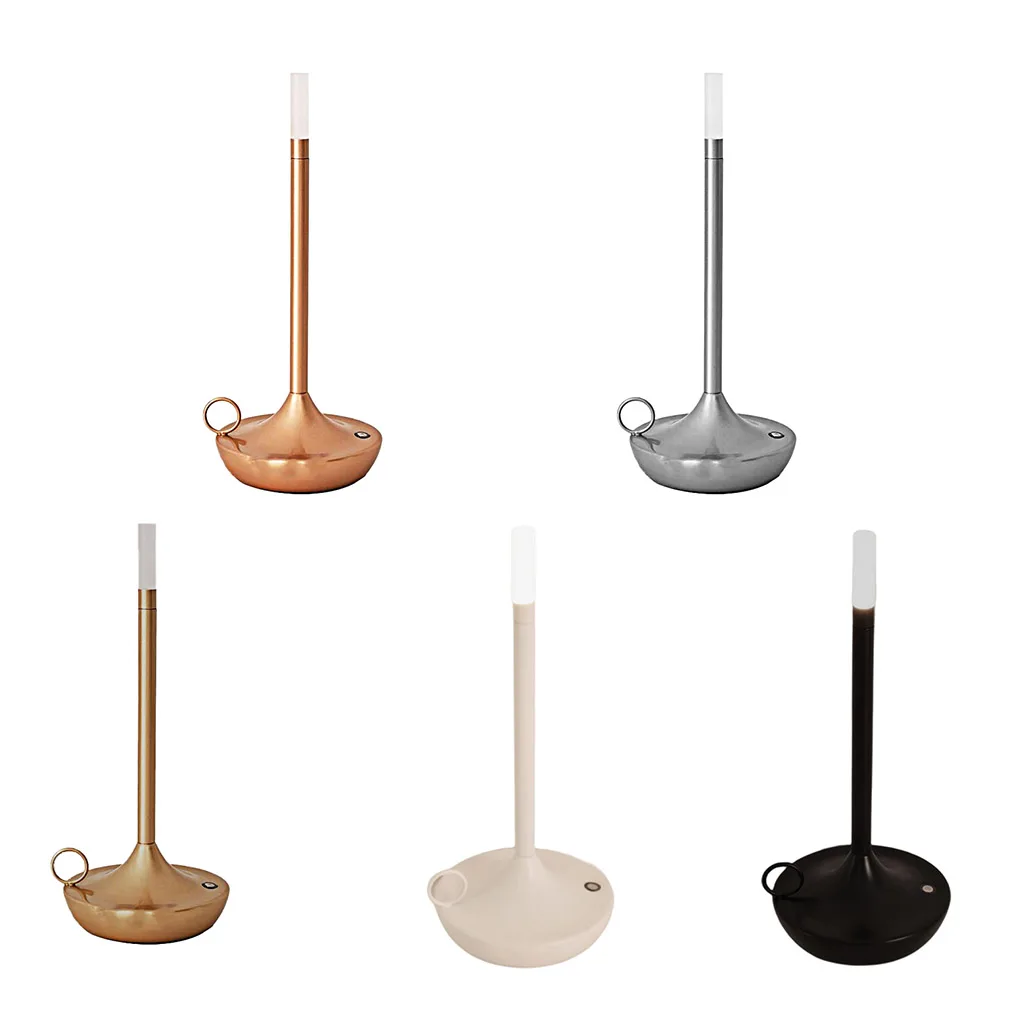 

Iron Table Lamp Vintage Solid Color Decorative Battery Powered Light