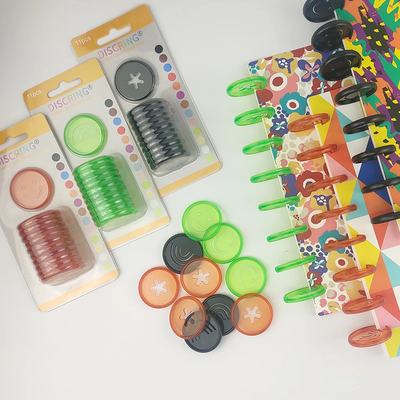 

11pcs/box 35mm Mushroom Hole Planner Binding Discs Notebook Binder Rings Discs Binder Mushroom Hole Ring Office Binding Supplies