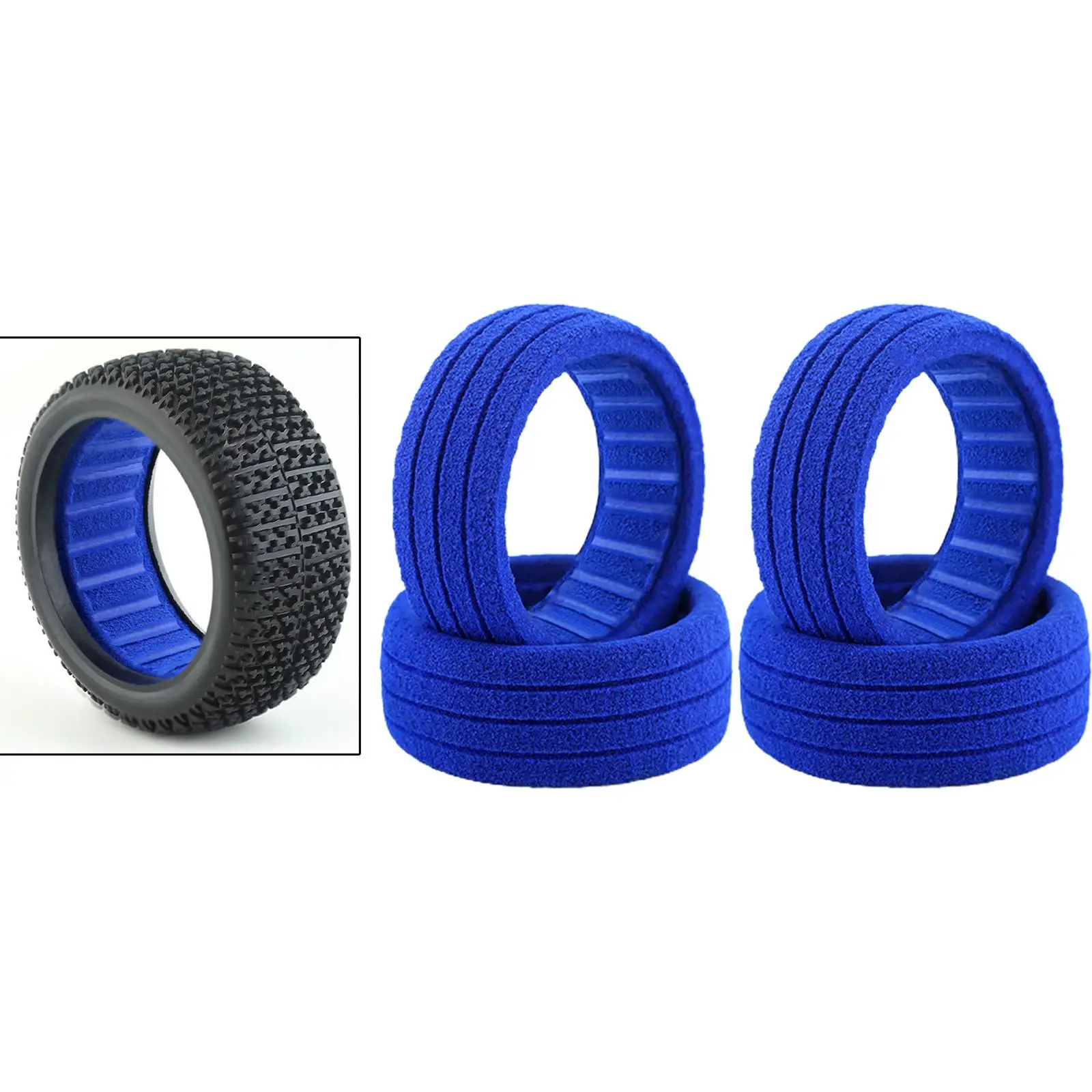 

4 Pieces 1:8 RC Car Tires Sponge Liner Replacements for Arrma Redcat Trucks