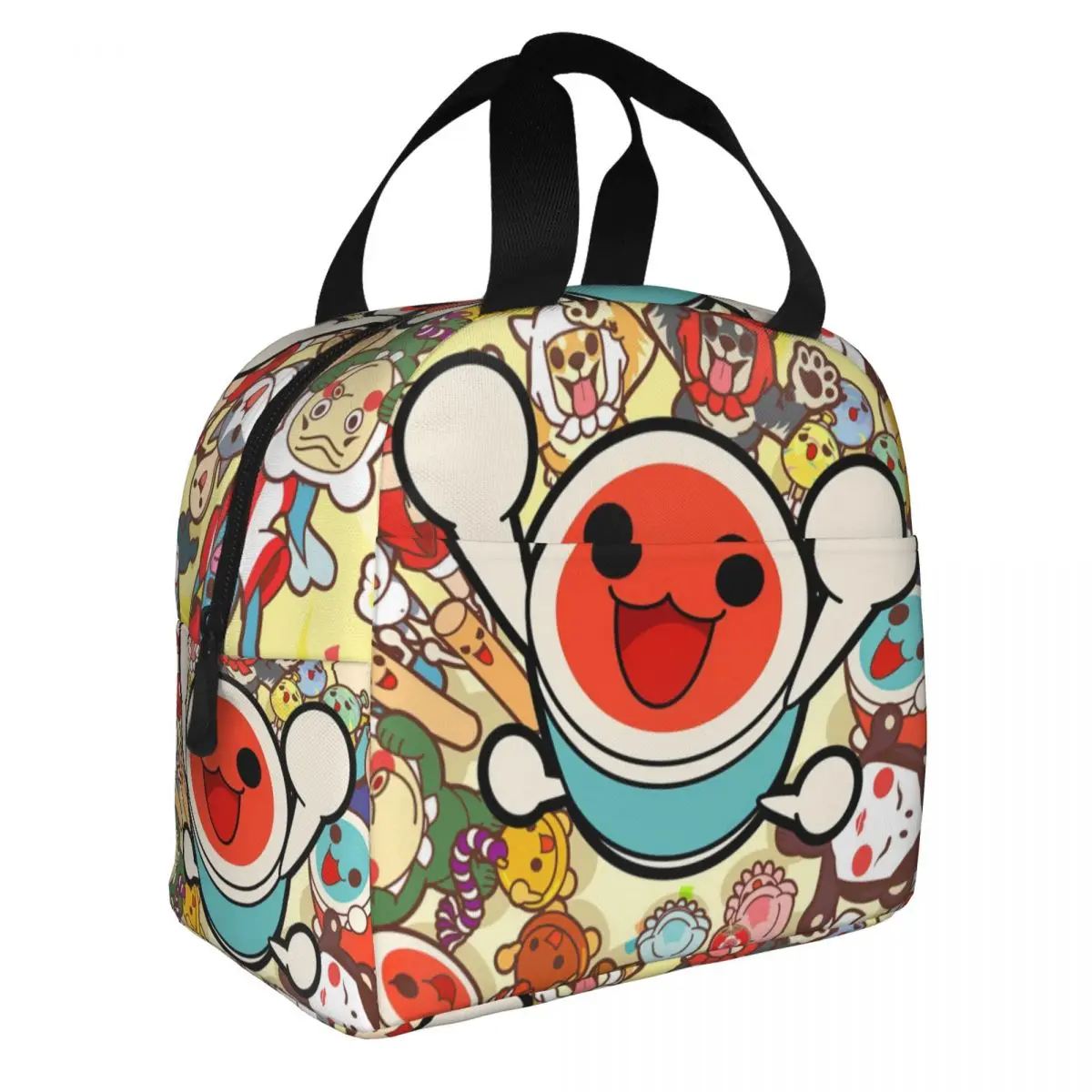 

Taiko No Tatsujin Lunch Bento Bags Portable Aluminum Foil thickened Thermal Cloth Lunch Bag for Women Men Boy
