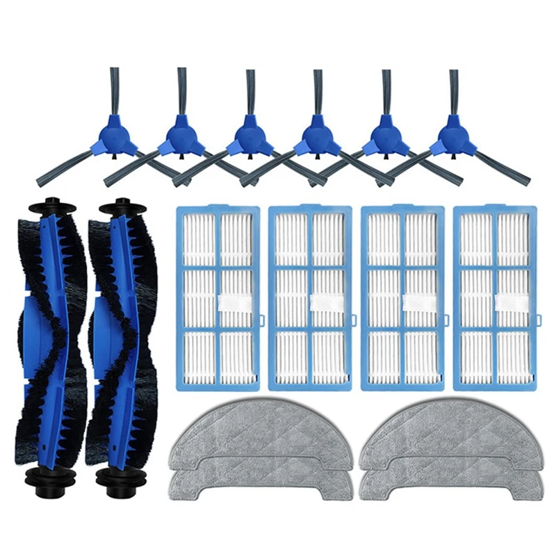 

Сменная щетка для робота-пылесоса Hosome G9070, основная и боковая щетки, фильтр НЕРА, насадка на швабру, тряпка