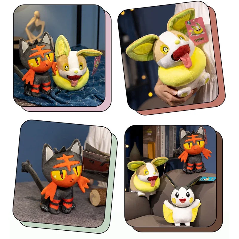 Плюшевые игрушки Pokemon Emolga Litten аниме плюшевые куклы Pokémon 25 см милая мягкая подушка