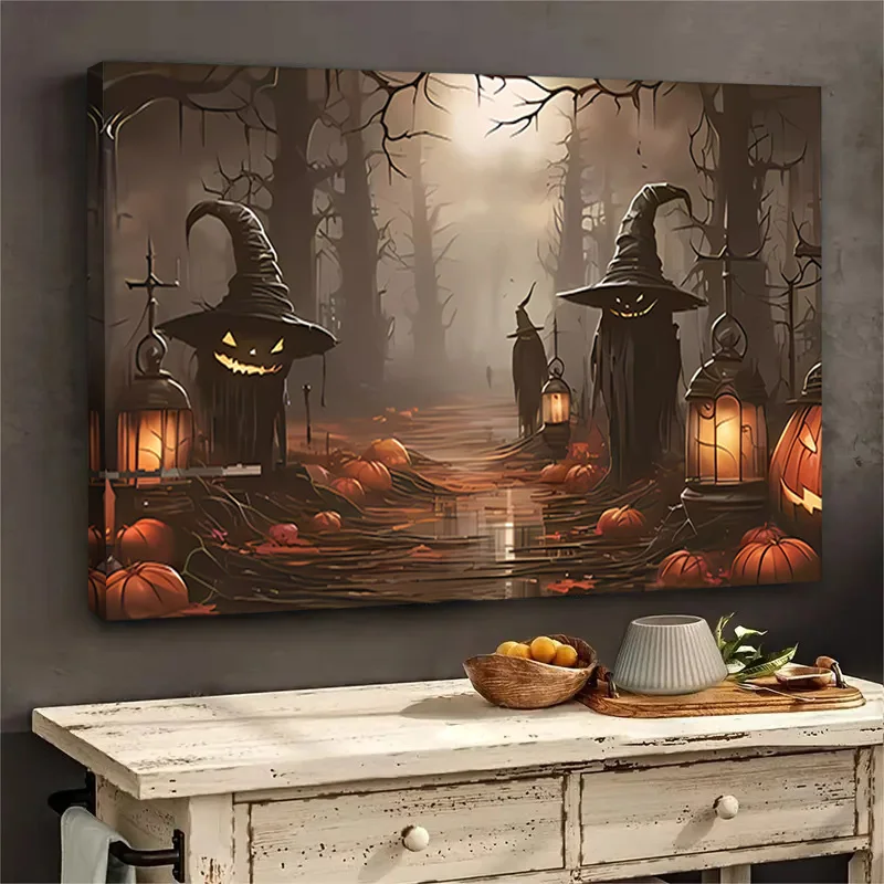 Картина на холсте в готическом стиле с рамкой