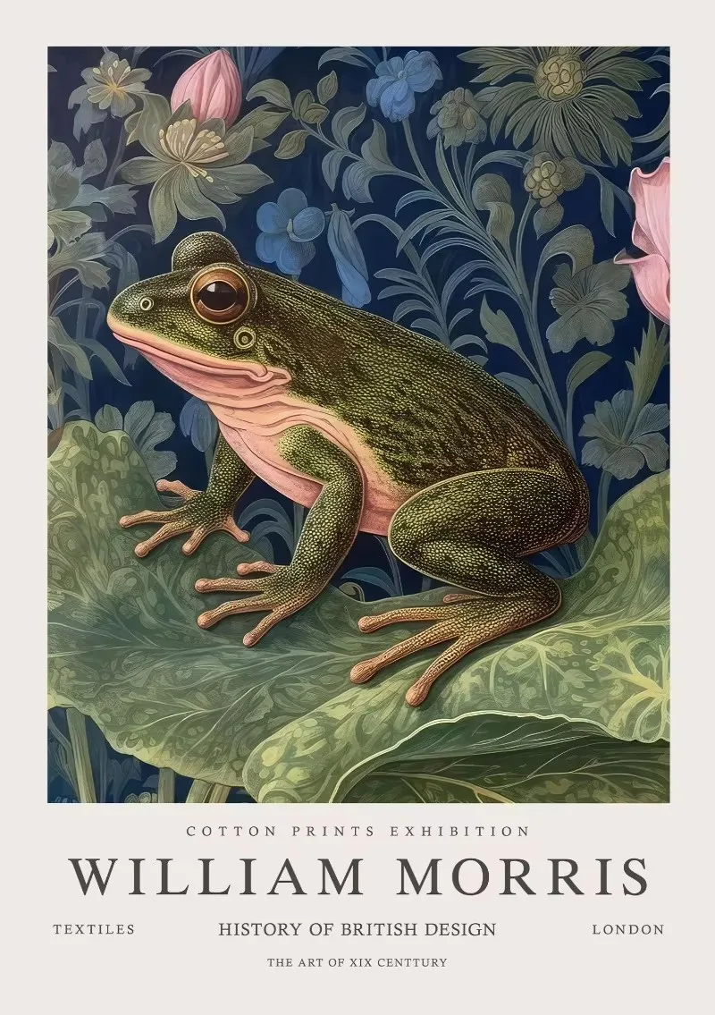 

Плакат William Morris "Сова Павлин Лев Тигр Кролик"