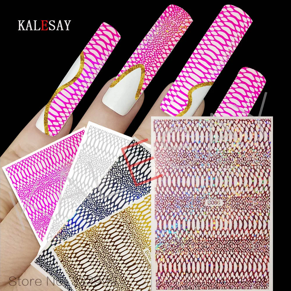 

Новые 3D Богемские самоклеящиеся неоновые изогнутые змеиные буквы полосатые наклейки для ногтей Акриловые Украшения Дизайн маникюра