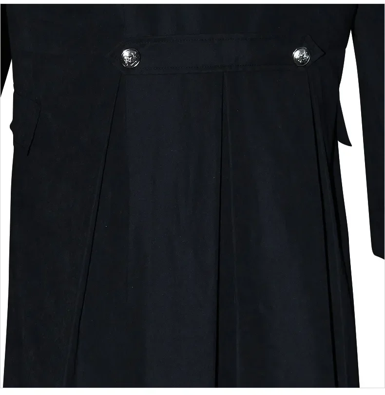 Мужской стимпанк средневековый фрак длинная куртка винтажный готический