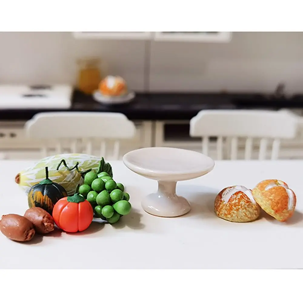 Модная Керамическая форма для кукольного домика 1:12 тарелка фруктов миниатюрная