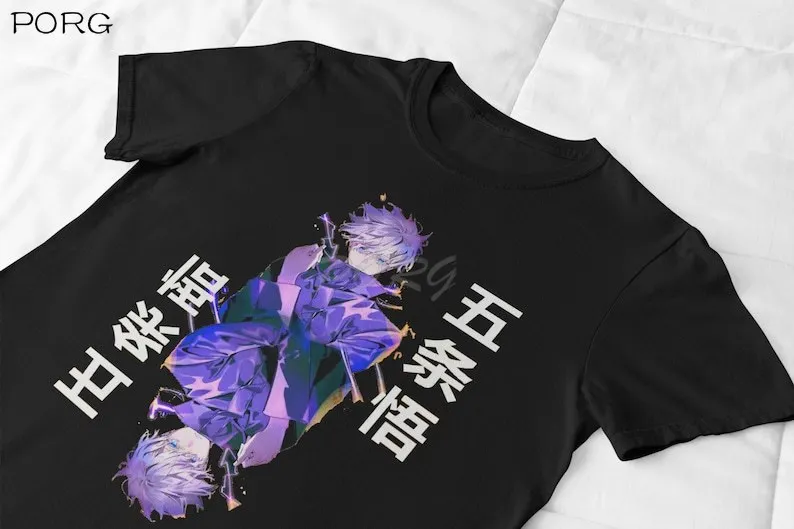

Jujutsu Kaisen T Shirt Fushiguro Satoru Gojo Shirt Anime Shirt Cartoon Graphic Tee Vintage Shirt Men Women Aesthetic Tshirt
