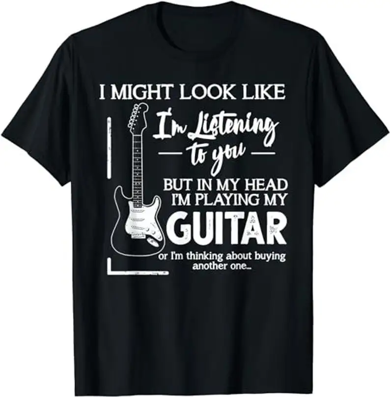 Я могу выглядеть как будто я слушаю тебя футболка для музыкальной гитары свитшот