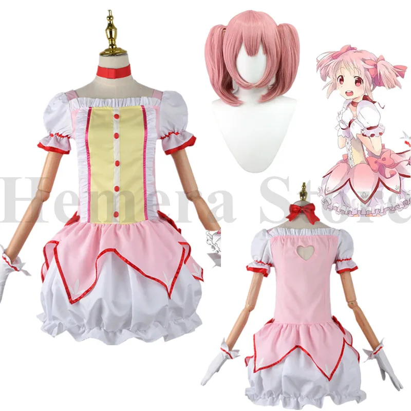 

Kaname Madoka Cosplay Anime Puella Magi Madoka Magica Cosplay Costume Women Pink Dress Madoka Christmas Cute Kawayi Costume