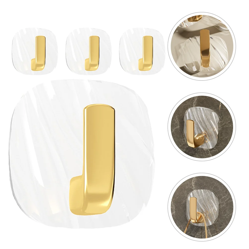 4 шт. крючок бесшовные крючки для одежды без перфорации ванной комнаты подвесные