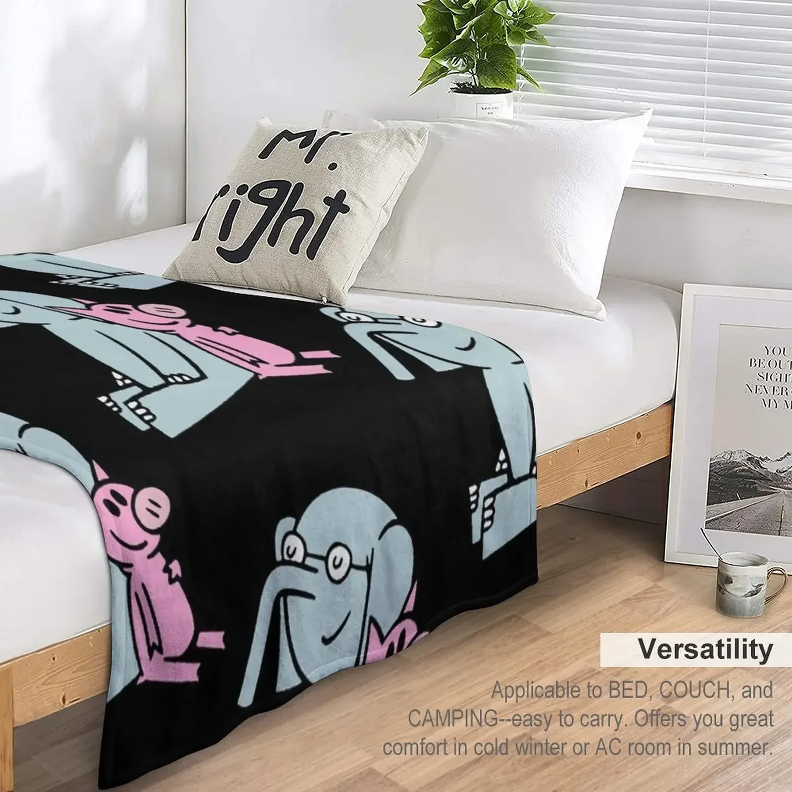 Слон и Пигги. Джералд Прозрачная наклейка с аниме диванное одеяло mo willems