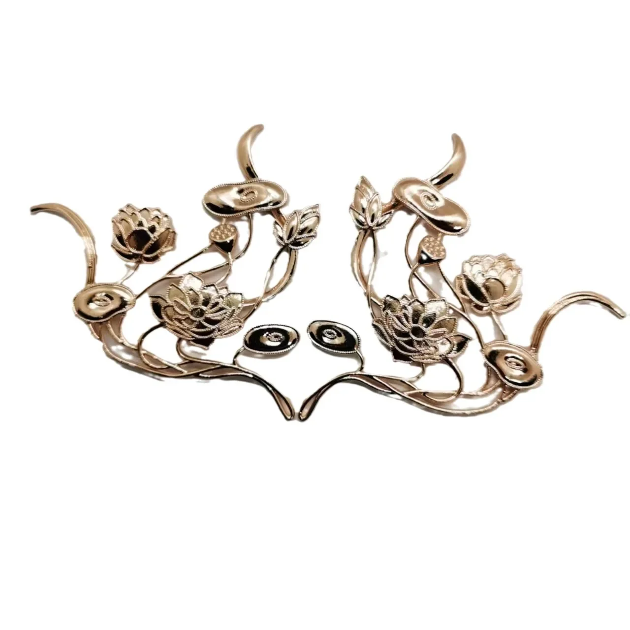 samodzielnie w antycznym stylu miedziany kolor kwiat lotosu kropki zielona miedziana podstawa szpilka do włosów materiał nakrycia głowy artykuły