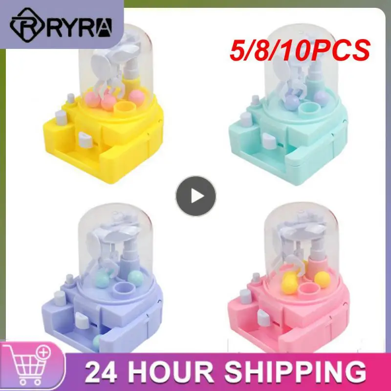 

5/8/10PCS Stress Relief Capsule Machine Multi-color Candy Catcher Toy Micro Ball Hand-eye Game High Quality Educational Toys