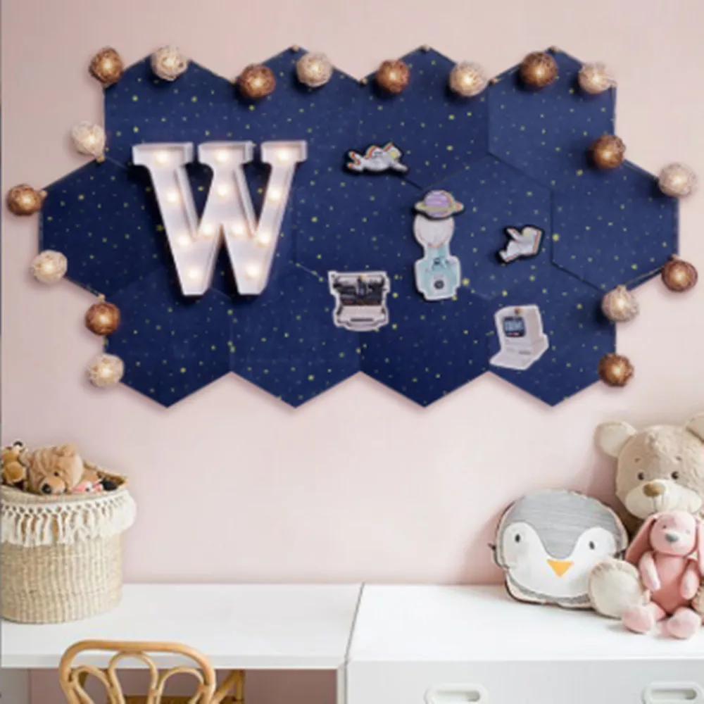 10 шт. шестигранная войлочная доска с надписью для сообщений фото-дисплей