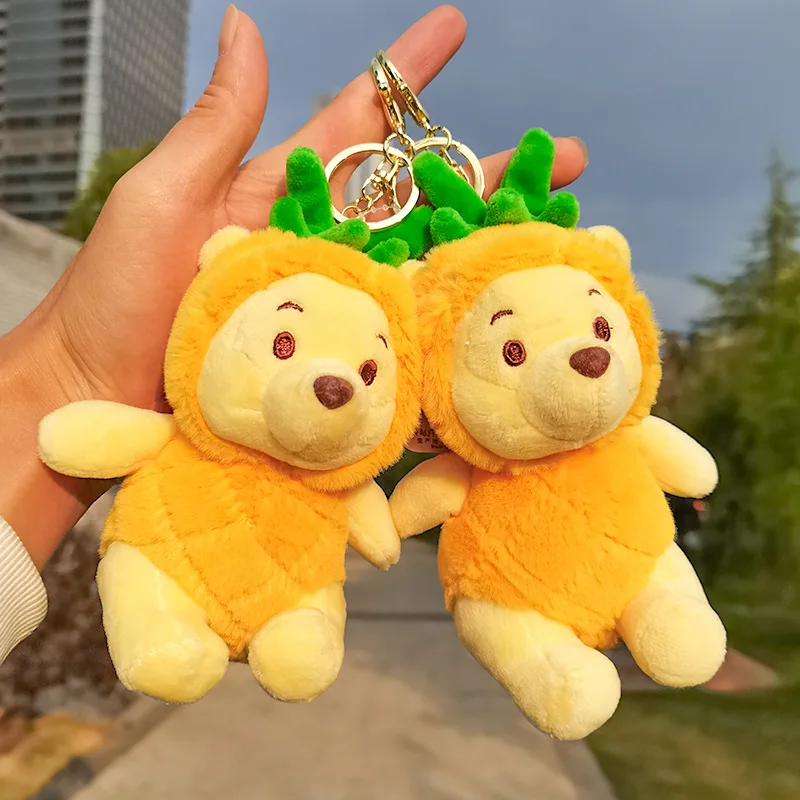 

Новинка, модный мультяшный медведь из ананаса, плюшевый кулон, милая плюшевая игрушка, машинная фигурка, автомобильная сумка, брелок, подвесное украшение, подарок