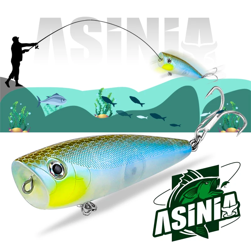 Профессиональная популярная Рыболовная Снасть ASINIA 60 мм 7 0 г топвотер для ловли