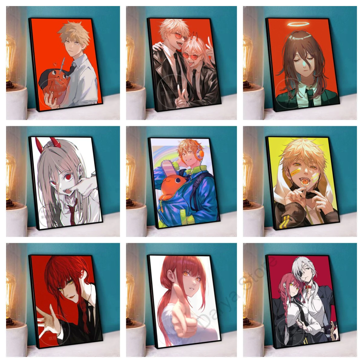 

2023 Новая коллекция 5d алмазная живопись набор для рисования Makima Denji мощность аниме бензопила человек декор комнаты картина DIY подарки