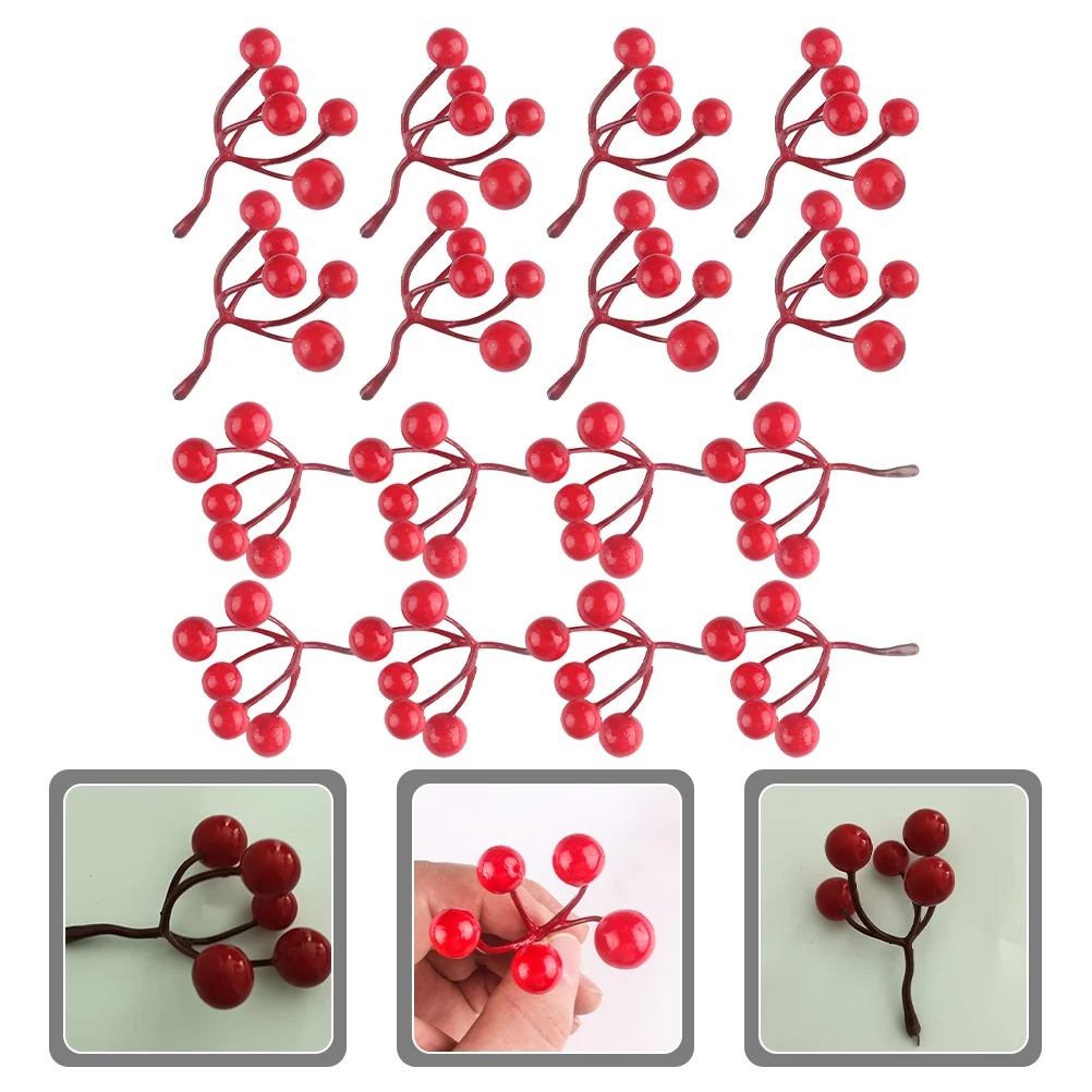 

Berry Christmas Red Artificial Tree Berries Pine Wreath Picks Pick Fake Stemfor Needle Sticks Holly Stems Party Branch Branches