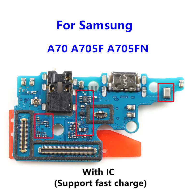 

New For Samsung Galaxy A70 A705 A705F USB Micro Charger Charging Port Dock Connector Microphone Board Flex Cable