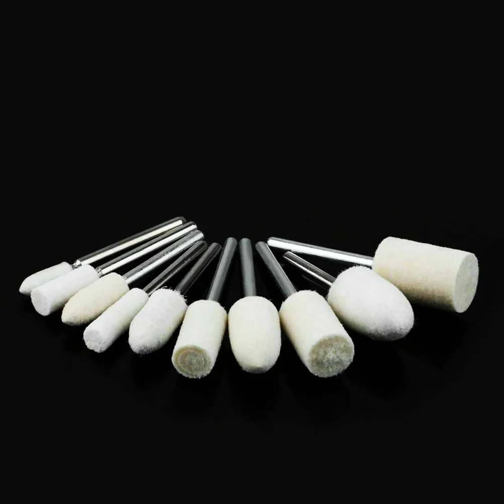 

20pcs Pad Drill Jade Craftwork Rotary Tool Grinder Head Wool Felt Jewelry Metals Polishing Buffing Bits Electric Diamond