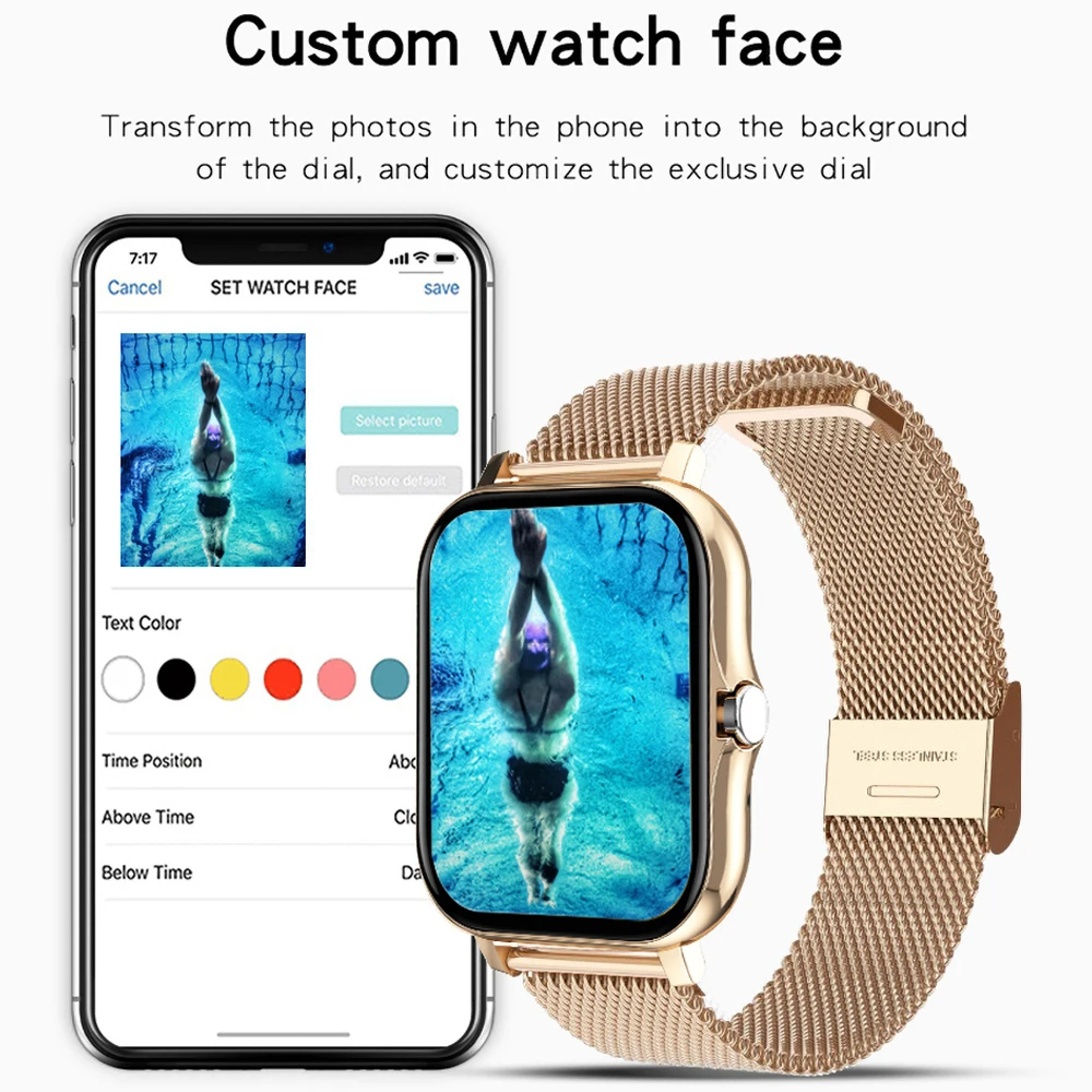 FIOMI Y13 Смарт-часы HD Bluetooth Звонок Музыка с мониторингом сердечного ритма