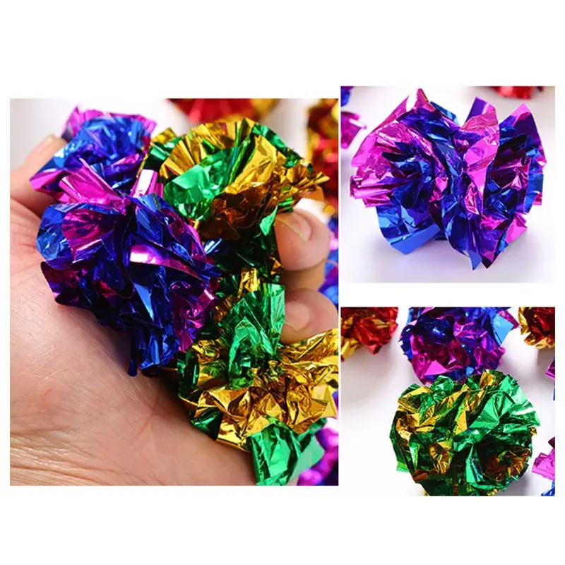 

48 шт. красочные блестящие шарики, игрушки для кошек, жевательные шарики, игрушки-тизеры, игрушки для дрессировки собак, шарики,