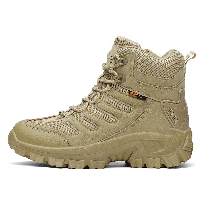 

Fashion Trend Classic Lightweight Breathable Comfortable Mesh Outdoor High Top From Jungle Combat Desert Men's Boots Plus Size