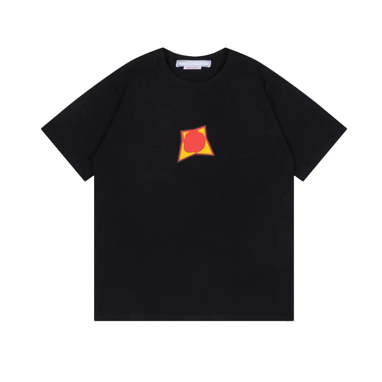 

Модная хлопковая футболка с коротким рукавом, Мужская футболка, желтая футболка с принтом стрелы, повседневные футболки, футболки с принтом на спине, европейский размер