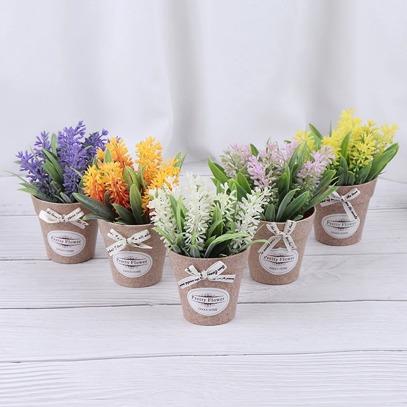 

Artificial Plant Decorative Flowers Fake Flowers Mini Potted Bonsai Green Plant