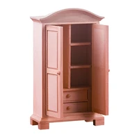 112 dollhouse miniature cabinet handmade wardrobe wooden dollhouse bedroom furniture dollhouse decorate