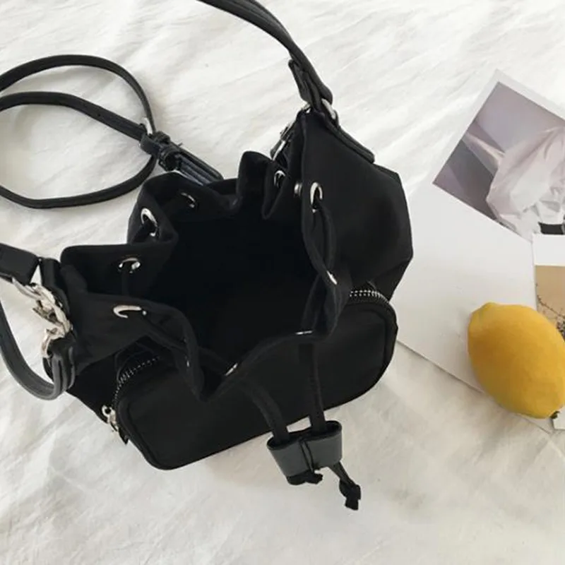 Маленькие холщовые сумки на плечо для женщин дамская сумочка-мешок через с