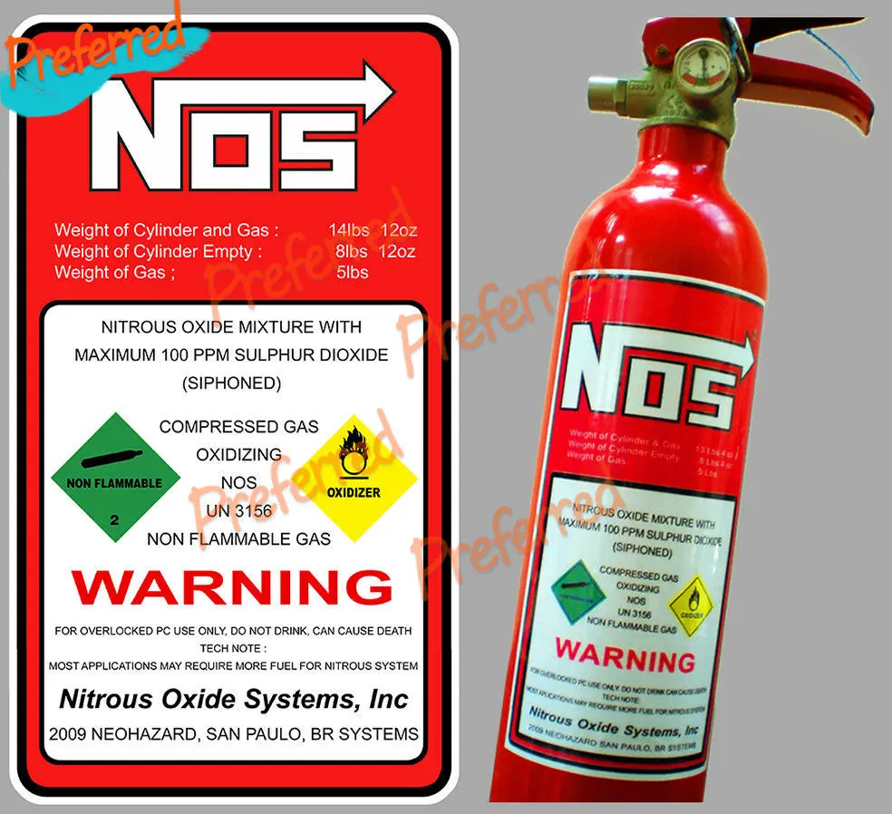 

Nitrous Oxide Nos Oxide Drift Turbo Jdm Decal Sticker Height 15cm