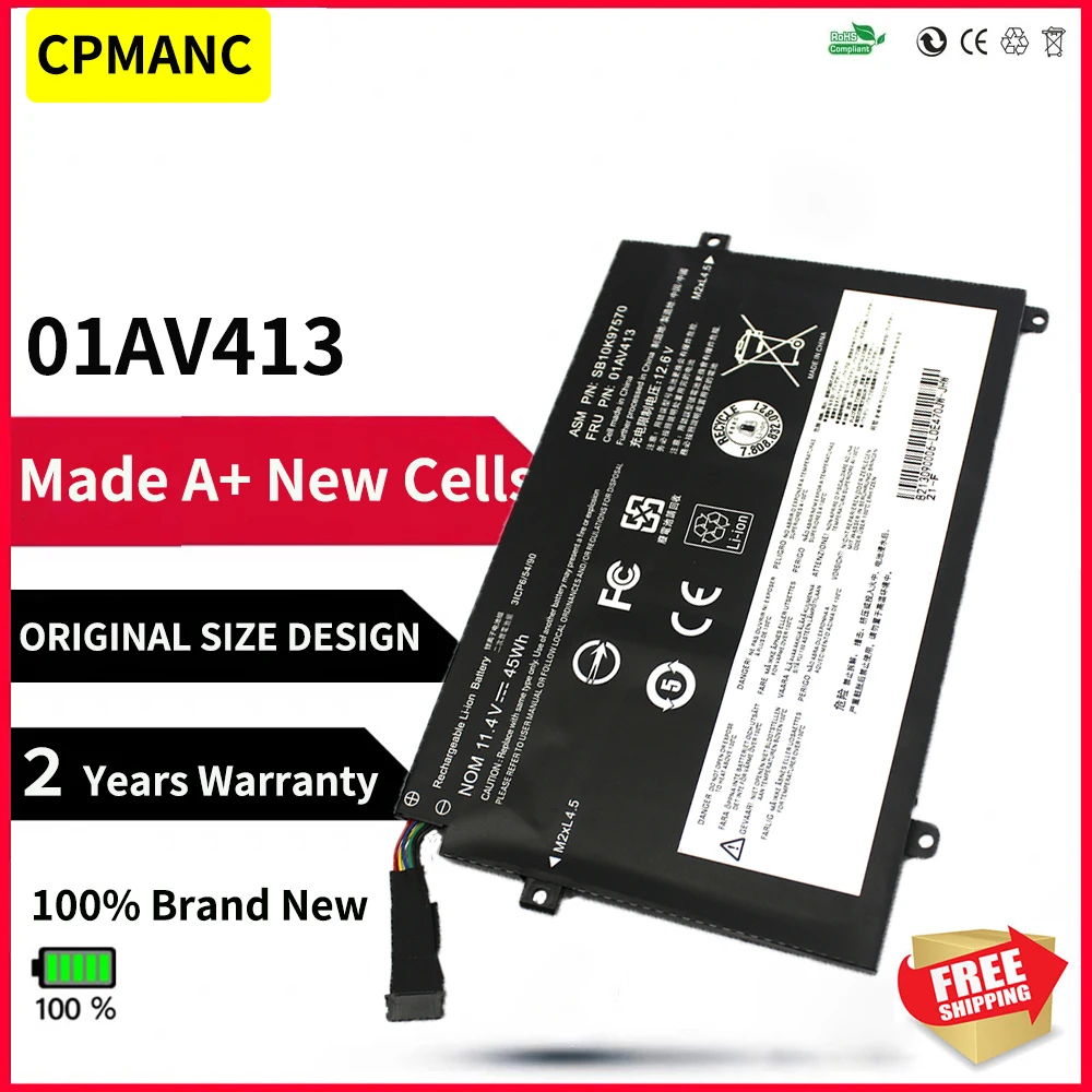 CPMANC 01AV411 01AV412 01AV413 Аккумулятор для ноутбука Lenovo ThinkPad E470 E470C E475 SB10K97568 SB10K97569 SB10K97570 45
