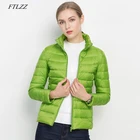 FTLZZ Женская куртка на белом утином пуху, ультра-легкий пуховик, 90% пуха, для весны и зимы, портативная ветрозащитная куртка