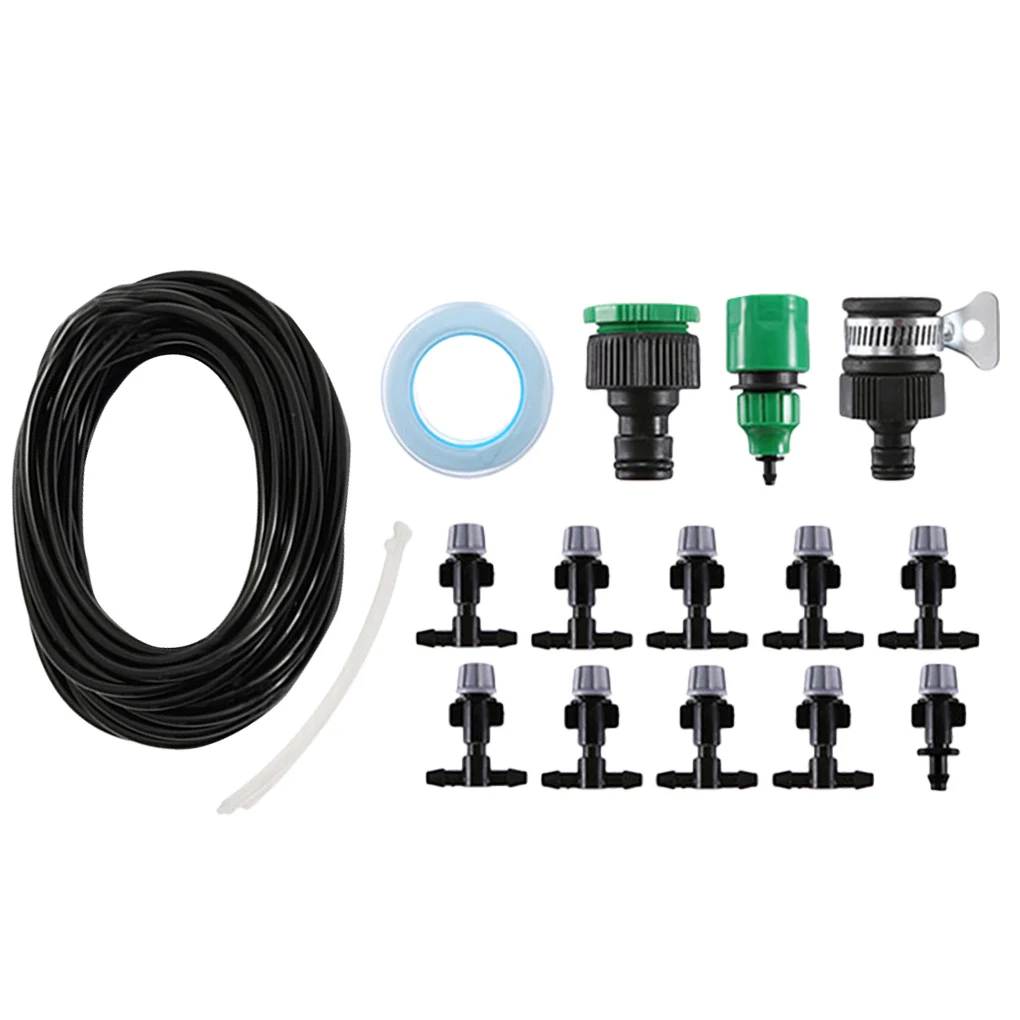 

10 м домашний сад патио Опрыскивание микро потоковая Оросительная Система охлаждения с 10 штуками