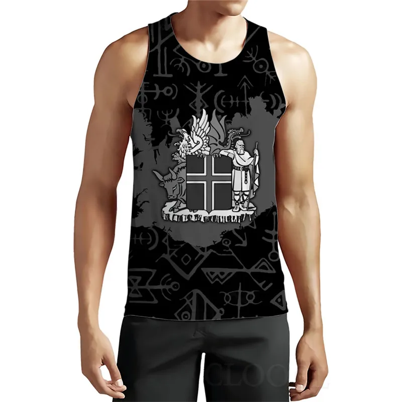 Стиль викингов винтажные летние майки с 3D принтом для мужчин и женщин, Повседневная модная рекламная майка, детский пляжный топ, одежда для спортзала большого размера для мужчин