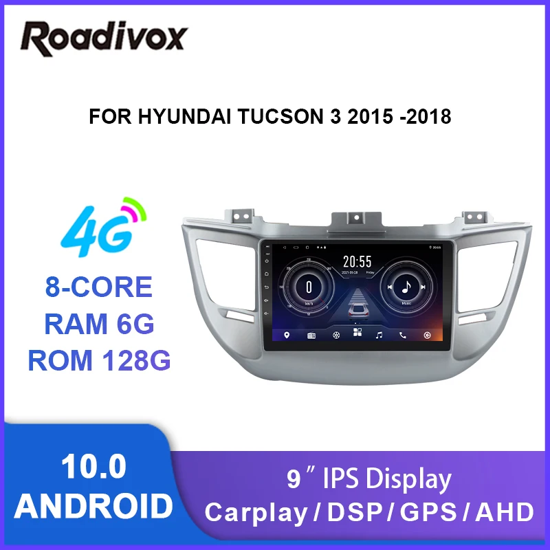 Автомобильный радиоприемник 9 &quotandroid 10 0 видеоплеер с gps-навигацией для Hyundai Tucson 3