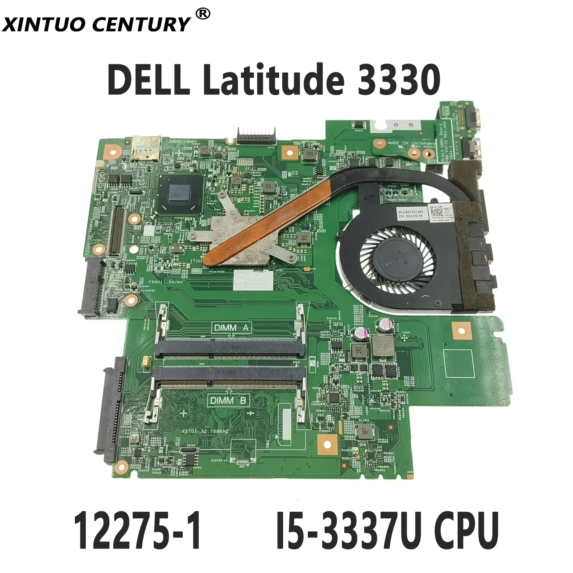 

CN-02D6MM 02D6MM 2D6MM Motherboard for DELL Latitude 3330 Motherboard 12275-1 with I5-3337U CPU SLJ8C DDR3 100% Tested