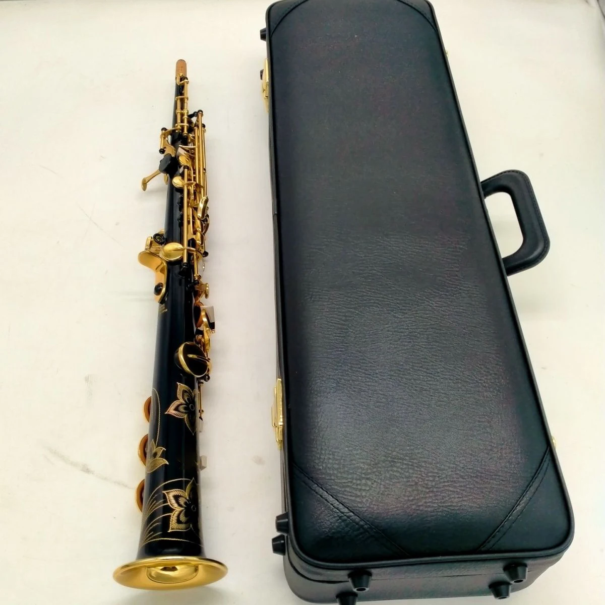 

Japan 82z Original 1 :1 key type Soprano Saxophone 82 lacquered gold key Bb Soprano Sax woodwind instrumen with case free shippi