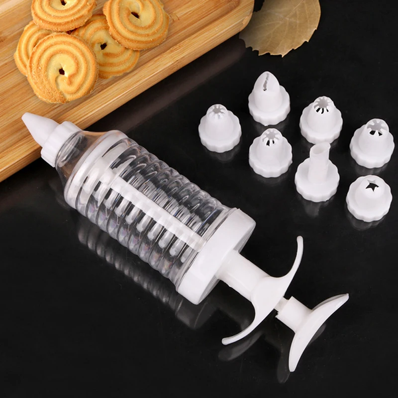 

1 Set Plastic Eight-Mouth Cake Mounting Flower Mouth With Syringe Baking Nozzles Dispenser Icing Pastry Cream Decoration Tools