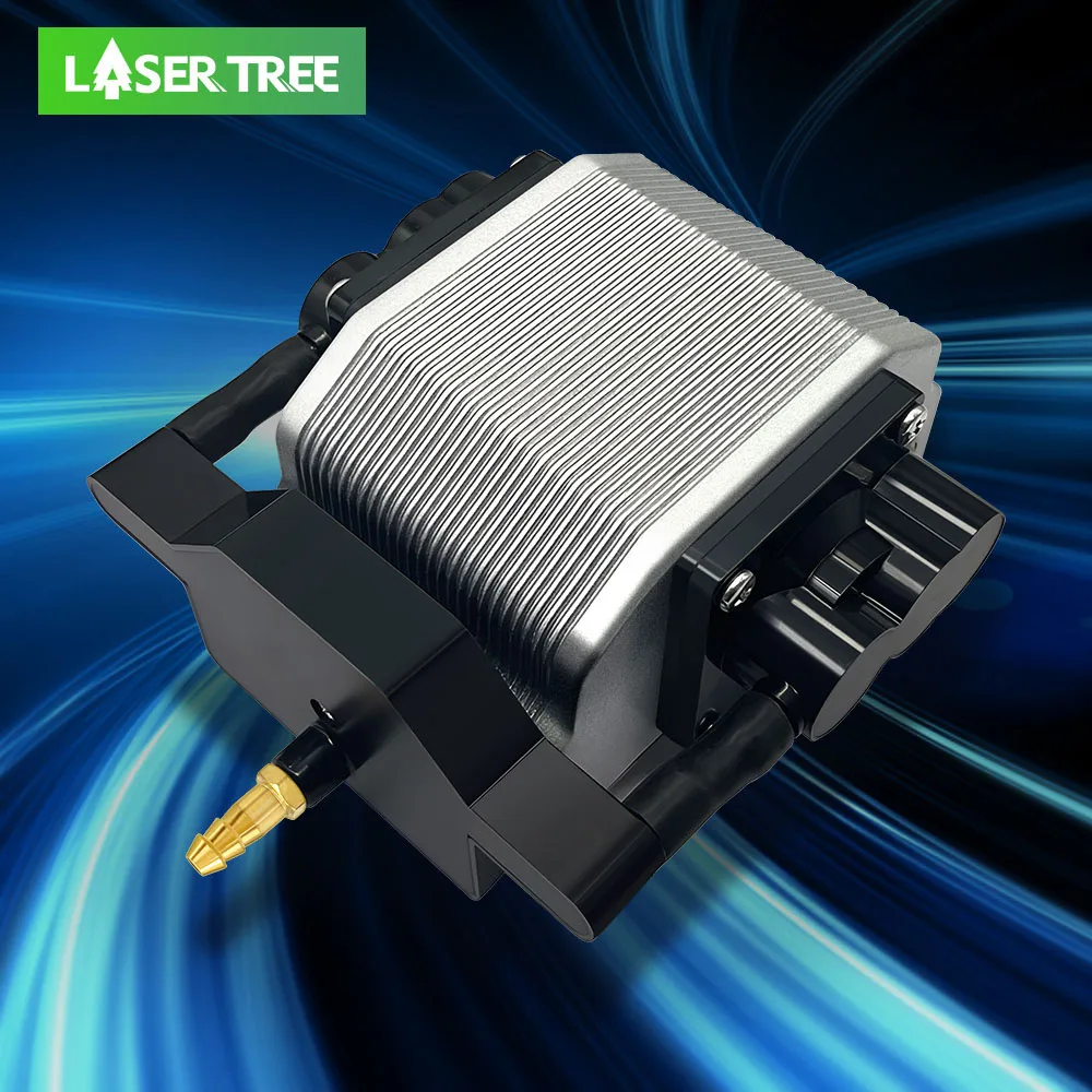 Enlarge LASER TREE 30L/Min Air Assist Pump Low Noice Adjustable Speed Full Metal Air Compressor for Laser Cutting Module Laser Engraver
