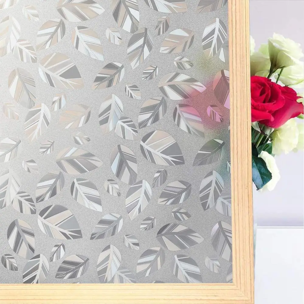 

Privacy Window Film Non-Adhesive Static Cling Opaque Glass Sticker Heat Control Decorative Window Covering For Home Door