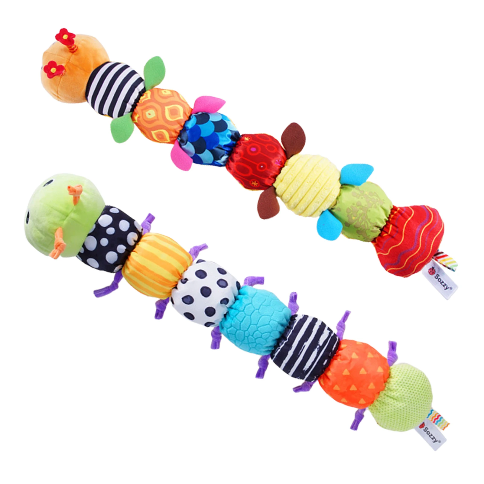 

Baby Toys Musical Caterpillar Infant Toy Rattle Soft With Ruler Design Bells Rattle Educational Toddler Plush Toys 0-12 Months