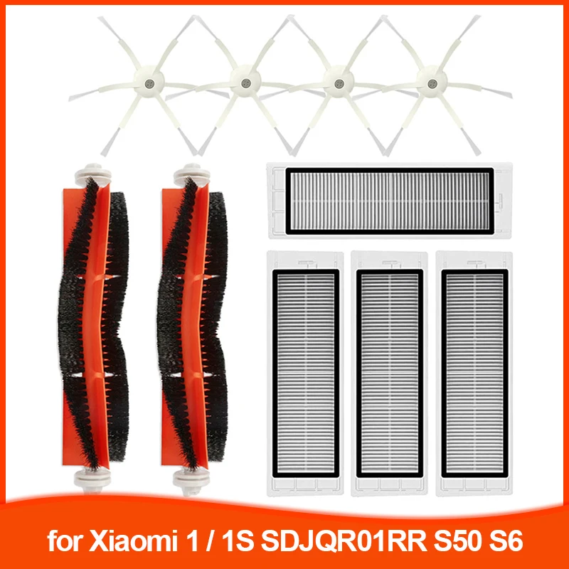 

Side Brushes Roller Brushes Hepa Filters for Xiaomi Vacuum 2 / 1S SDJQR01RR for Roborock S50 S51 S6 Robot Vacuum Cleaner Parts