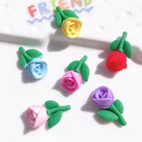 new women girl rose flower with leaves hair clips hairpins headwear hair accessories party favor wedding 20pcs