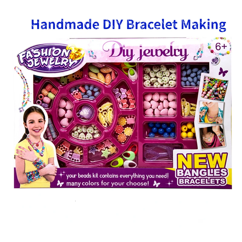 

Creativity Cultivation New Products Children's DIY Making Bracelets Creative Hand Rope Girls Toys Beaded Ornaments Toys