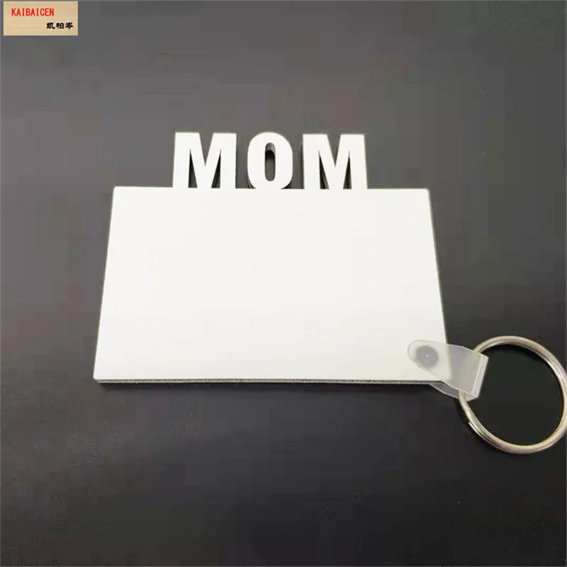 

50Pcs Blank Mom Dad Family MDF Keychains Sublimation Heat Transfer Photo Wooden DIY Keychains Keyrings Kit Jewelry Making