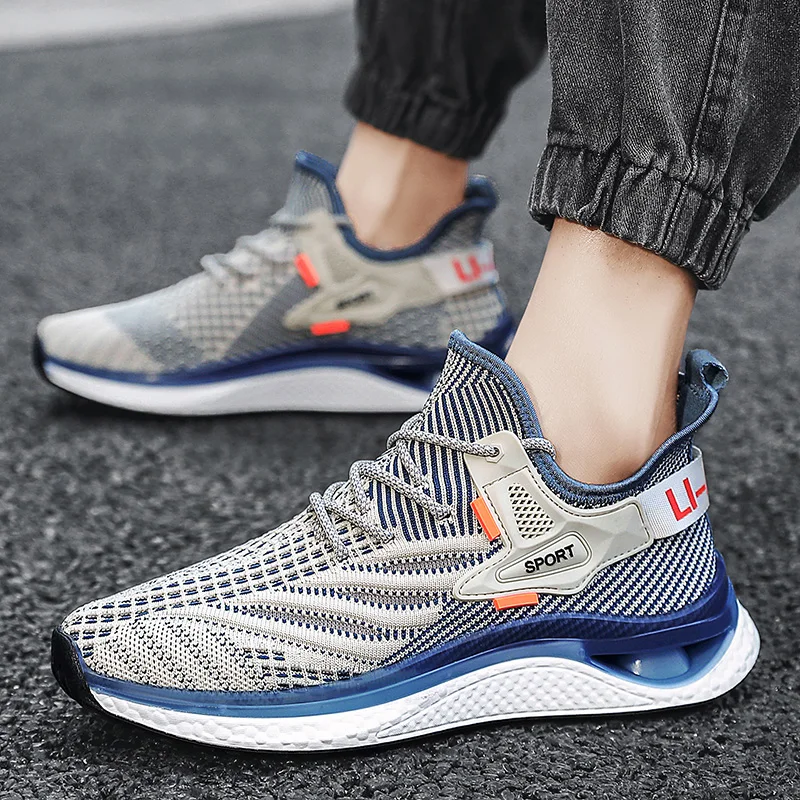 

Fashion Men Sneakers Mesh Casual Shoes Lac-up Mens Shoes Lightweight Vulcanize Shoes Walking Sneakers Men Shoe 2023 New