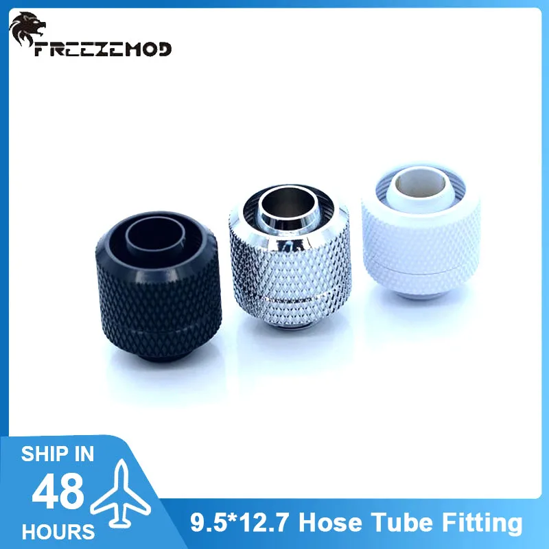 

FREEZEMOD PC Water Cooled Compression Fittings For 9.5X12.7mm Soft Tube,G1/4'' OD13mm Hose Tube Conector Black/White/Silver